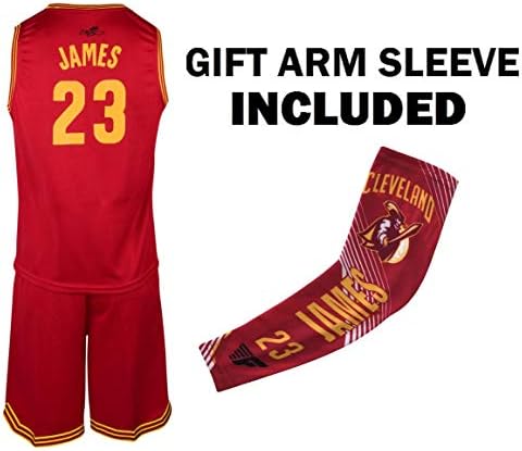 James Lebron Red/Navy Kids Basketball Jersey Shorts Set Youth Sizes Premium Quality Gift Set