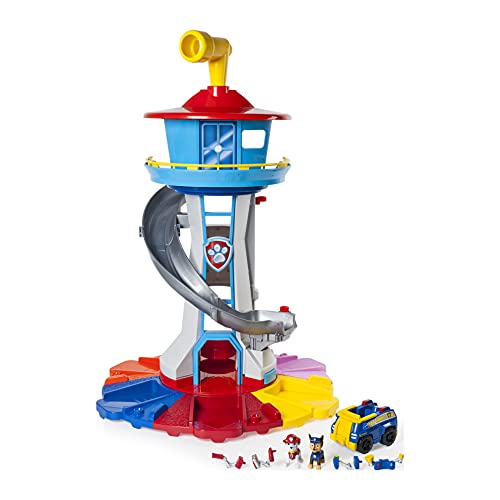 Nickelodeon Paw Patrol - My Size Lookout Tower with Exclusive Vehicle, Rotating Periscope and Lights and Sounds