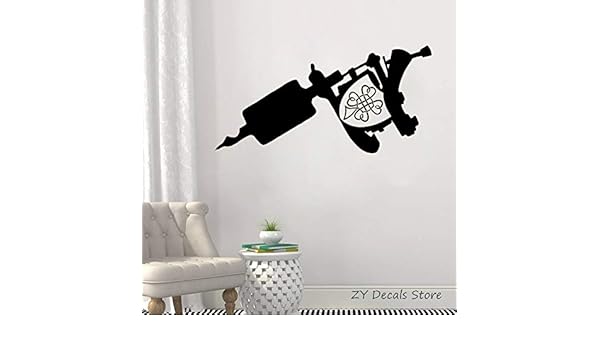 supmsds Tattoo Parlor Gun Machine Salon Logo Sign Wall Stickers ...