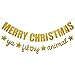 Gold Glitter Merry Christmas Ya Filthy Animal Party Banner, Animal Christmas Decorations Funny Banner for Home Alone