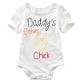 Baby Girls Daddys Other Chick Funny Short Sleeve BodySuit