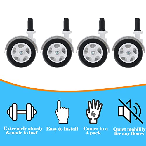BAYWYI Baby Walker Wheels Replacement, Set of 4, Baby Walker