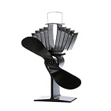 ECOFAN AirMax Wood Stove Fan, Large, Black Blade