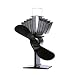 ECOFAN AirMax Wood Stove Fan, Large, Black Blade