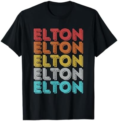 Amazon.com: Elton John Official Vintage Tour Logo T-Shirt