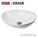 Sink & Brushed Nickel Popup-drain Combo Egg Shape Ceramic Bathroom Vessel Faucet
