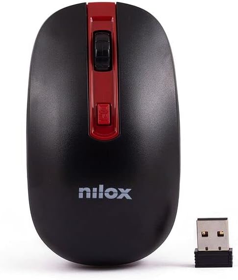 Raton Wireless 1000 dpi Negro/Rojo