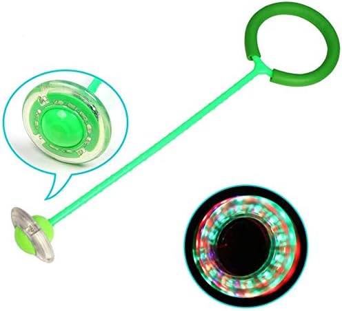 Weikeya Flashing Jumping Ring, Sports Swing Ball Ankle Skip Ball Jump Ropes Sports Dancing Ball Toy Ball Foot Ball Sport Exercise Fitness Equipment Gift for Children Kids Adult
