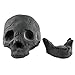 Myard Fireproof Imitated Human Fire Pit Skull Gas Log for NG, LP Wood Fireplace, Firepit, Campfire, Halloween Decor, BBQ (Qty 1, Black)