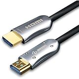 HOOZER HDMI Fiber Optic Long Cables Light High Speed support 18.2 Gbps 4K at 60Hz HDMI 2.0 subsampling 4:4:4 / 4:2:2 / 4:2:0 (150FT)