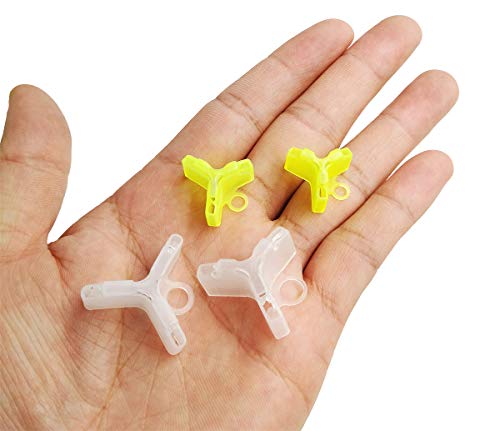 Fishing Hook Bonnets Treble Hook Covers for Standard Hook Sizes #1/0-8,200Pcs/Pk,4 Sizes,Yellow and White Availale (White&Yellow-80pcs)