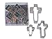 R&M International Cross Cookie Cutters, Assorted Sizes, 3-Piece Set