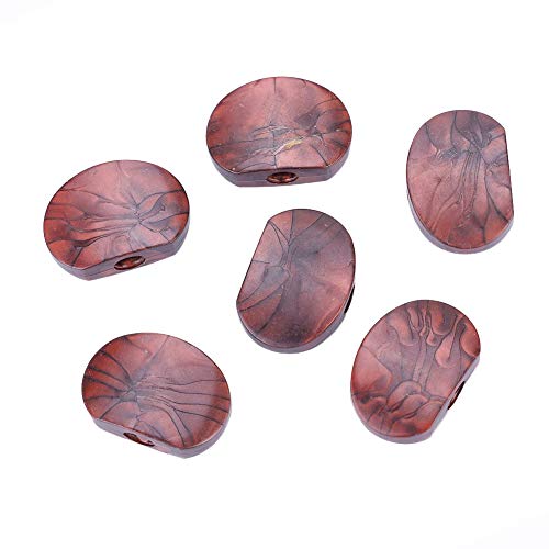 6pcs Guitar Tuning Peg Buttons, Machine Heads Music Instrument Accessory Acrylic Buttons for Guitar(Oval brown agate)