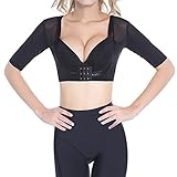 Shymay Women's Shapewear Tops Wear Your Own Bra Short Sleeve Slim Crop Top Shaper, Black1, Tag size 2XL=US size Medium