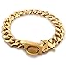 18k Big Gold Dog Necklace,Large Medium Dogs Boys Girls, Personalized 19mm Wide 16-26Inches Oversized Thick Cuban Link Dog Collar