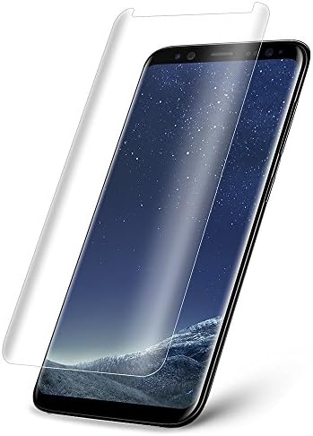Galaxy S8 Plus Tempered Glass Screen Protector , ANKOON [Case Friendly] [3D Curved ], 96% Half Coverage Version] HD Anti-Bubble Scratch Fingerprint Proof (Transparent)