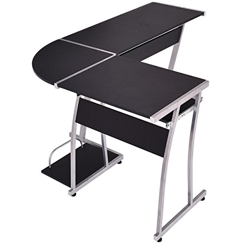 totoshopdesk Corner Desk L-Shaped Office Wood Large PC Game Table Workstation Home Furniture