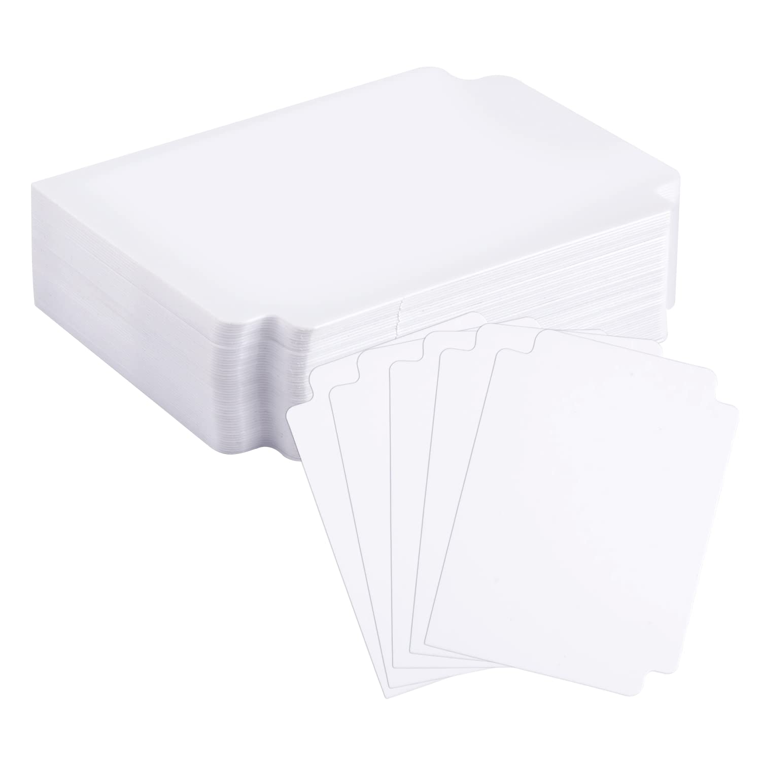 Savita 50pcs Card Sorting Dividers with Tabs, Plastic Divider Cards Separators for Games & Sports Supplies, 3.7x2.7in