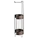 mDesign Free Standing Toilet Paper Roll Holder for Bathroom Storage - Bronze