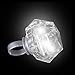 Fun Central AI670 24 Pieces LED Light Up Princess Cut Diamond Bling Rings, Light Up Diamond Rings, LED Diamond Bling Rings Bulk, LED Glowing Princess Cut Diamond Ring