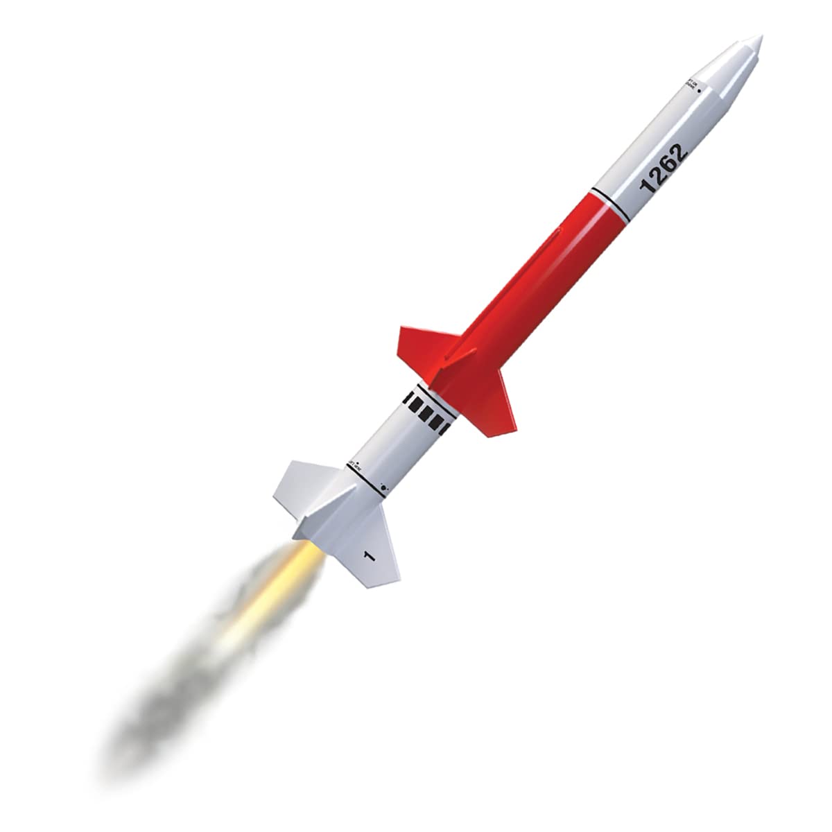 Estes 7266 Red Nova Flying Model Rocket Kit | Advanced Level | Soars 800 ft. 244 m.