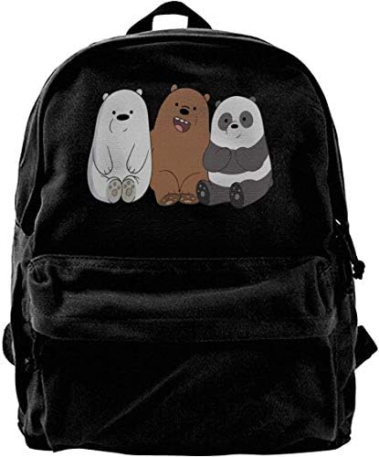 Cool We Bare Bears Travel Backpack for School Water Resistant Bookbag