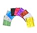100PCS Reuseable Aluminum Foil Self Sealing Zip Mylar Packing Pouch Package Bags Heat Seal Food Storage Bag with Tear Notches Food Grade Pouches Bag for Candy Tea Sugar (Color Random) (7.5x10cm)