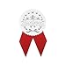 Award Stickers - 48 Silver Certificate Seals with 48 Red Ribbon Shaped Stickers, Excellence Star Stickers for Certificates