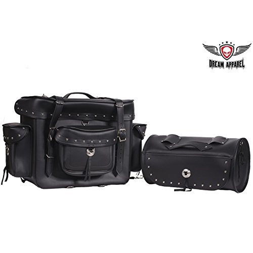 Big Motorcycle Sissy Bar Bag with Studs