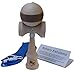 Kotaro Kendama Natural Horizontal Walnut Striped Ball Deluxe Pro Toy Catch Game with Extra String and Carrying Holster