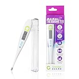 Clinical Basal Thermometer Waterproof Fertility Tracking with Accuracy to 1/100th(F) Best for Natural Family Planning and Testing Basal Body Temperature (BBT) Model Perfect for Ovulation Calculator
