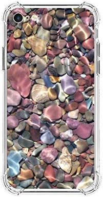 Original iPhone 6p/6s Plus Case Clear TPU Soft Slim Flexible Silicone Cover Full Screen Film Phone Case for Apple Steel Film Pebbles
