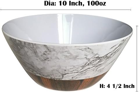 10 Inch Melamine Mixing Bowl for Family Dinner Use,100 Ounce