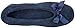 Isotoner Women's Terry Ballerina Slipper with Bow for Indoor/Outdoor Comfort, Navy, Large / 8-9 Regular US