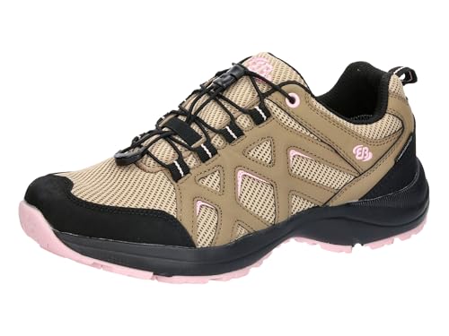 Brütting Unisex Tacna Walkingschuhe, Beige/Schwarz/Rosa, 40 EU