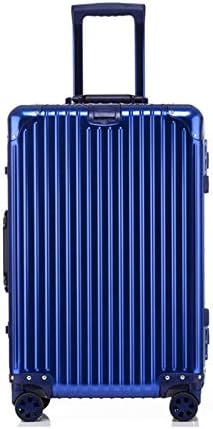 Qzny Suitcase, Business Ultra Light Classic All Aluminum Alloy Trolley Case Fits 20-28 Inch Hard Shell Luggage Holdall Bag Universal Wheel Boarding Chassis (Color : E, Size : 492771cm)