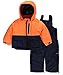 Osh Kosh Baby Boys Ski Jacket and Snowbib Snowsuit Set, Orange/Navy, 18M