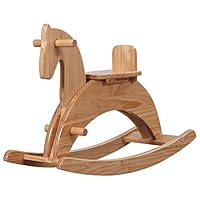 HOMESROP Environmentally Friendly Solid Rocking Horse, Safe Swing Angle (845300565mm)
