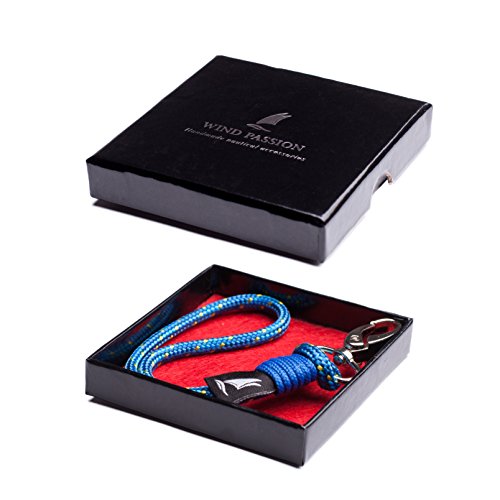 Wind Passion Nautical key chain Nautical gift Marine rope accessories key holder Nautical keychain (Blue lagoon)