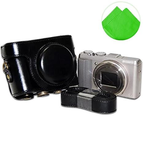 First2savvv XJPT-HX60-01G11 Funda Cámara cuero de la PU cámara ...