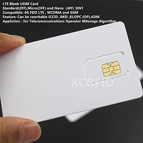 XCRFID Writable Programmable Blank LTE SIM Card 4G Nano Micro SIM (5pcs)