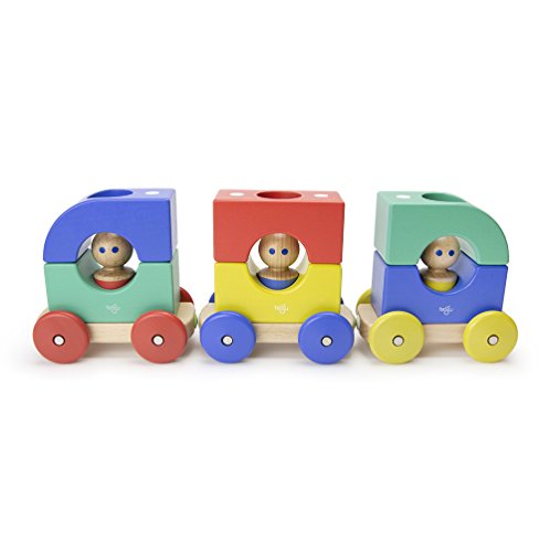 12 Piece Tegu Magnetic Tram Building Block Set, Big Top