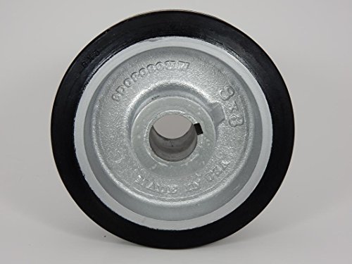 Industrial Wheel World Rubber Tired Industrial Drive Wheels w/ Keyway. 70A Solid Vulcanized Rubber 8 x 3 Rubber Drive Wheels 1-1/2