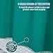 AmazerBath Plastic Shower Curtain, 72 x 72 Inches PEVA Heavy Duty Turquoise Shower Curtain, Waterproof Heavy Weight Thick Bathroom Curtain with 3 Clear Weighted Stones and 12 Rustproof Grommet Holes