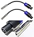 CESS-025 1/4 TS Female to Speakon Speaker Cables - Speakon to 6.35 mm Mono Jack Adapter - Speaker Plug Adapter 1/4
