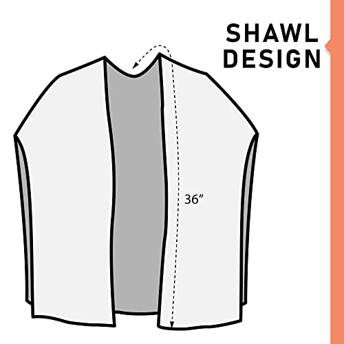 Degrees of Comfort Pink Sherpa Heated Blanket Wrap, Cozy & Snuggy Electric Shawl for Women