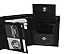 Boys Slim Compact Flap Id and Coin Pocket Trifold Wallet (Black)