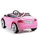 Costzon Kids Ride On Car, 6V Battery Powered Electric Vehicle with 2.4 GHZ Remote Control, Safety Belt, Led Headlights, Horn, Music, Volume Control (Pink)