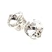 pewterhooter® women’s 925 Sterling silver stud earrings made with sparkling White crystal from Swarovski®. Gift box. Made in the UK. Hypoallergenic & Nickle Free for Sensitive Ears.