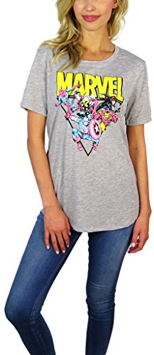 Marvel womens avengers drapey tee (x-large, grey heathe…